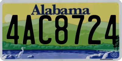 AL license plate 4AC8724