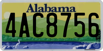 AL license plate 4AC8756