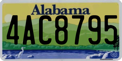 AL license plate 4AC8795