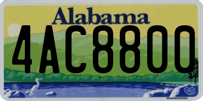 AL license plate 4AC8800