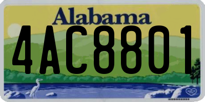 AL license plate 4AC8801
