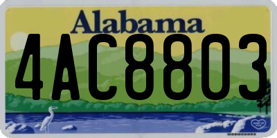 AL license plate 4AC8803