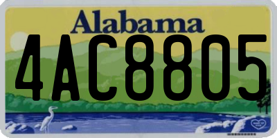 AL license plate 4AC8805