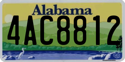 AL license plate 4AC8812