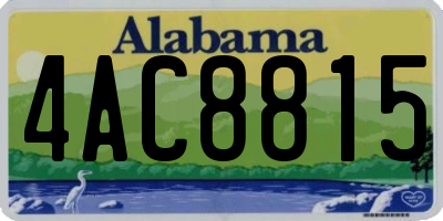 AL license plate 4AC8815