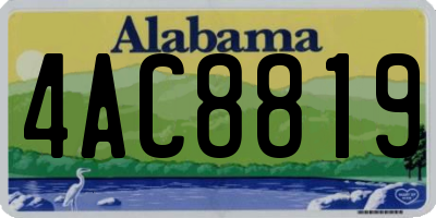 AL license plate 4AC8819