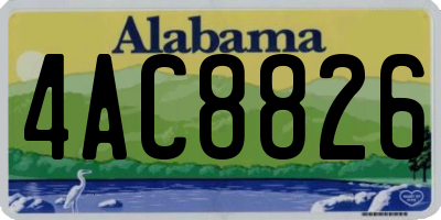 AL license plate 4AC8826