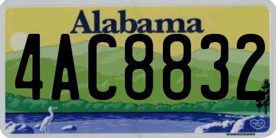 AL license plate 4AC8832