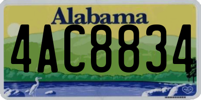 AL license plate 4AC8834