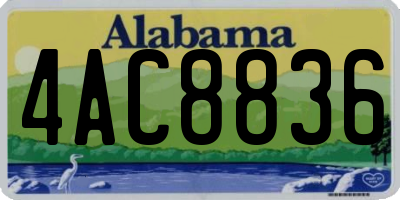AL license plate 4AC8836