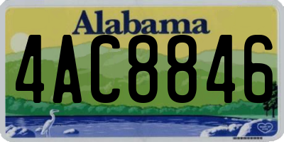 AL license plate 4AC8846