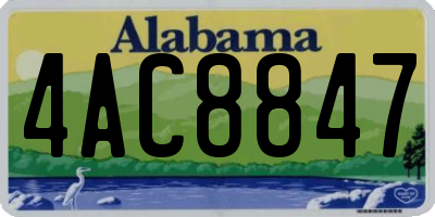 AL license plate 4AC8847