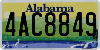 AL license plate 4AC8849