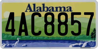 AL license plate 4AC8857