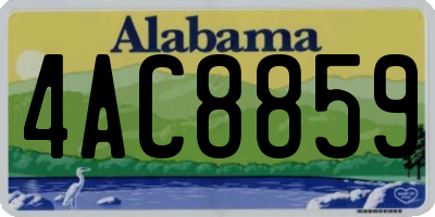 AL license plate 4AC8859