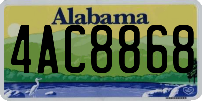 AL license plate 4AC8868