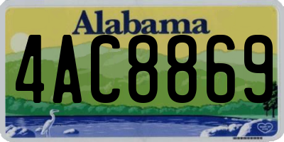 AL license plate 4AC8869