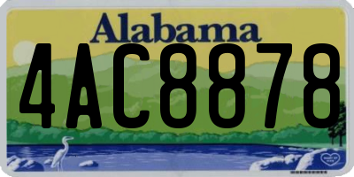 AL license plate 4AC8878
