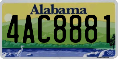 AL license plate 4AC8881