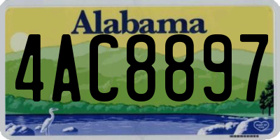AL license plate 4AC8897