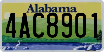 AL license plate 4AC8901