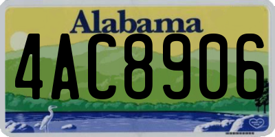 AL license plate 4AC8906