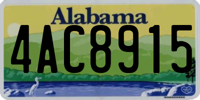 AL license plate 4AC8915