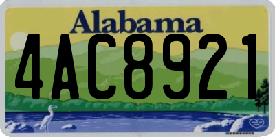 AL license plate 4AC8921
