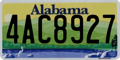 AL license plate 4AC8927