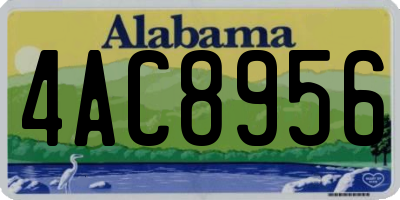AL license plate 4AC8956