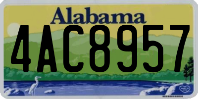 AL license plate 4AC8957