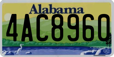 AL license plate 4AC8960