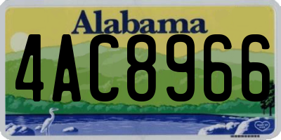 AL license plate 4AC8966