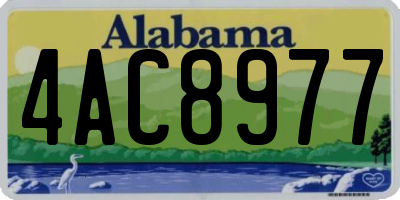 AL license plate 4AC8977