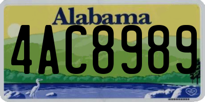 AL license plate 4AC8989