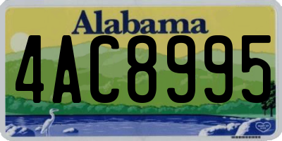 AL license plate 4AC8995