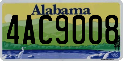 AL license plate 4AC9008