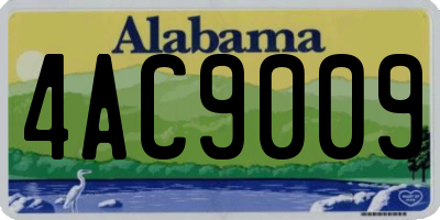 AL license plate 4AC9009