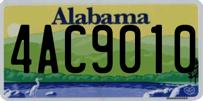 AL license plate 4AC9010