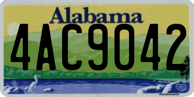 AL license plate 4AC9042