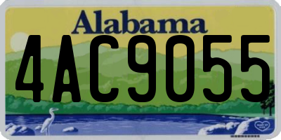 AL license plate 4AC9055