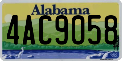 AL license plate 4AC9058
