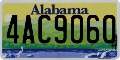 AL license plate 4AC9060