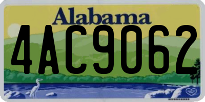 AL license plate 4AC9062