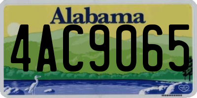 AL license plate 4AC9065