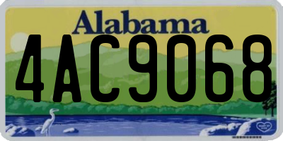 AL license plate 4AC9068