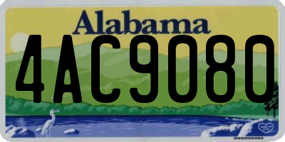AL license plate 4AC9080