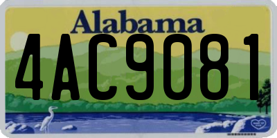 AL license plate 4AC9081