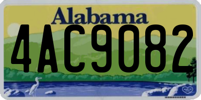 AL license plate 4AC9082
