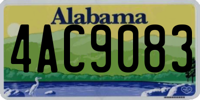 AL license plate 4AC9083